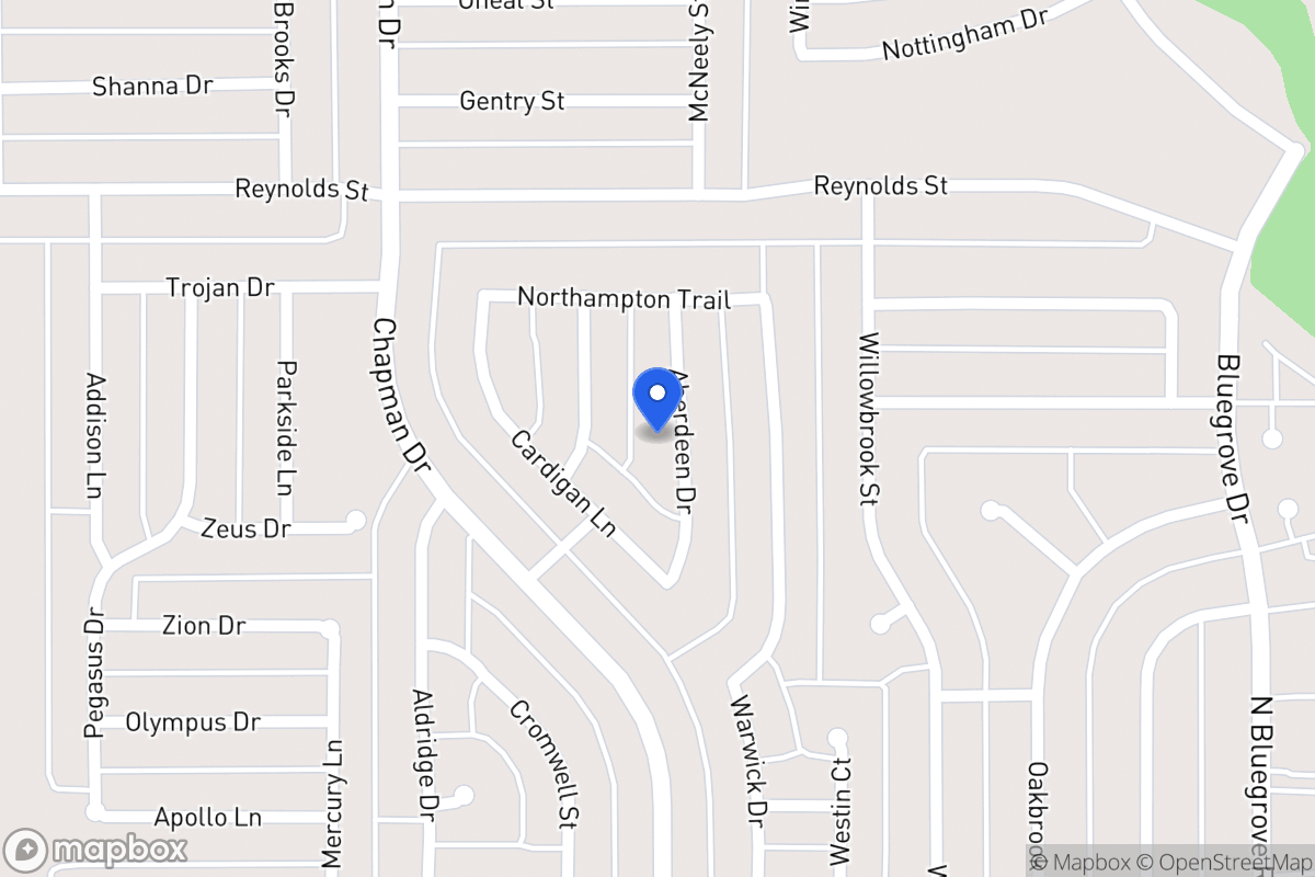 Map of 1533 Aberdeen Dr