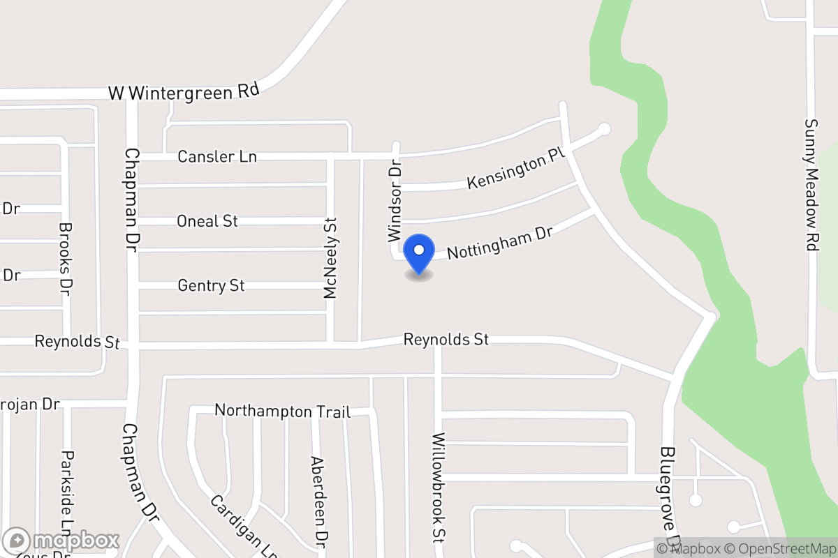 Map of 1566 Nottingham Dr