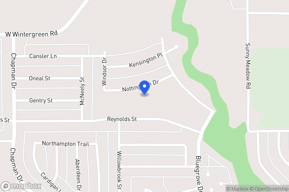Map of 1542 Nottingham Dr