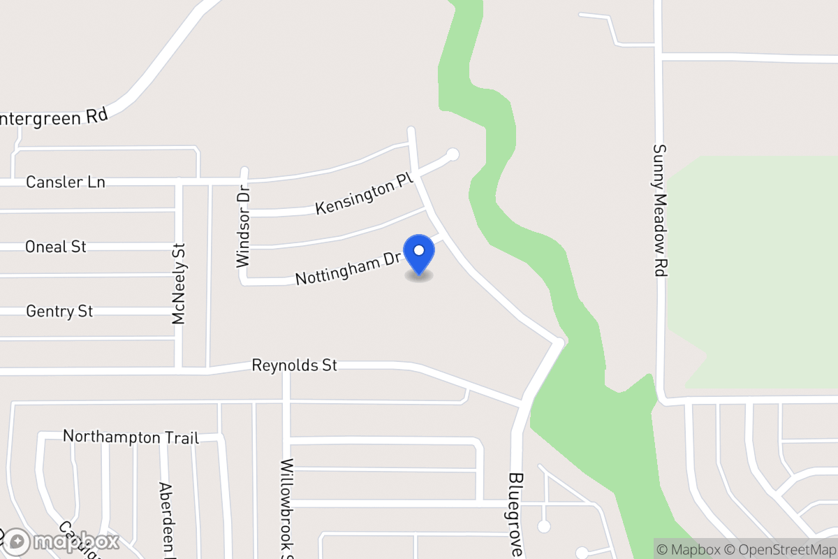 Map of 1526 Nottingham Dr