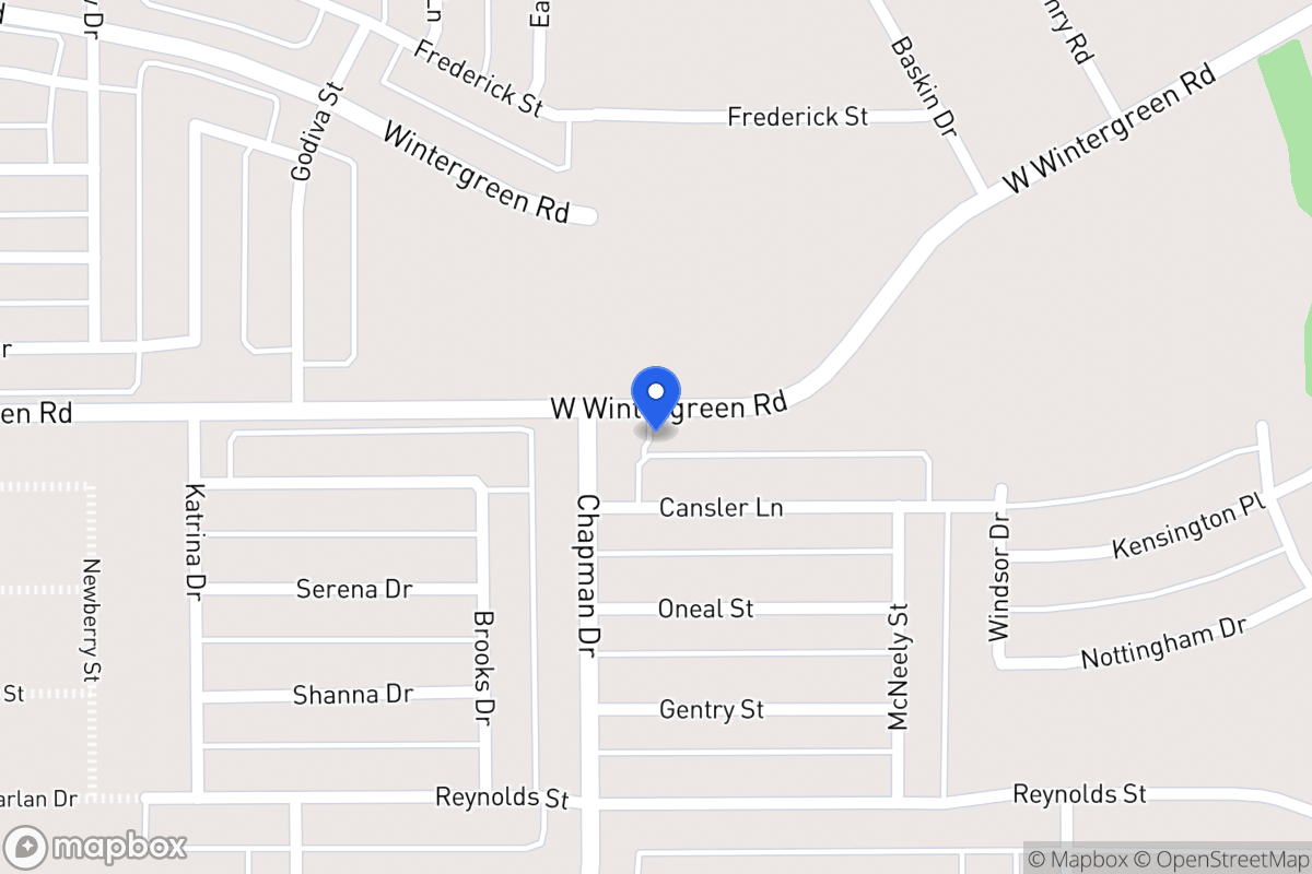 Map of 1664 W Wintergreen Rd