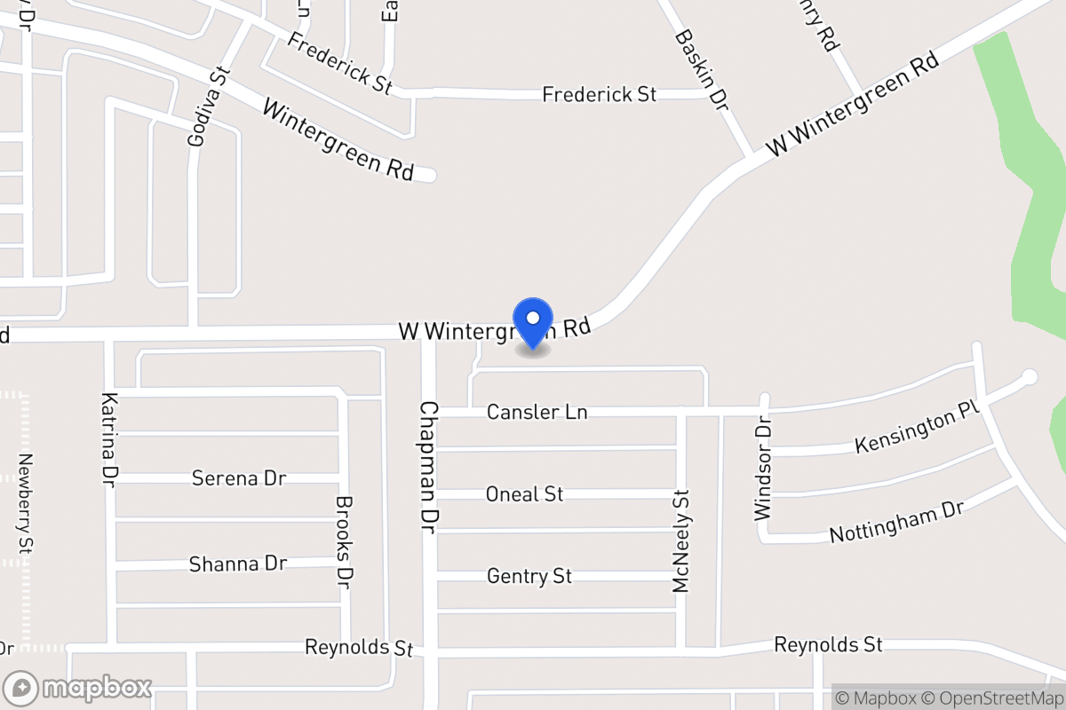 Map of 1652 W Wintergreen Rd