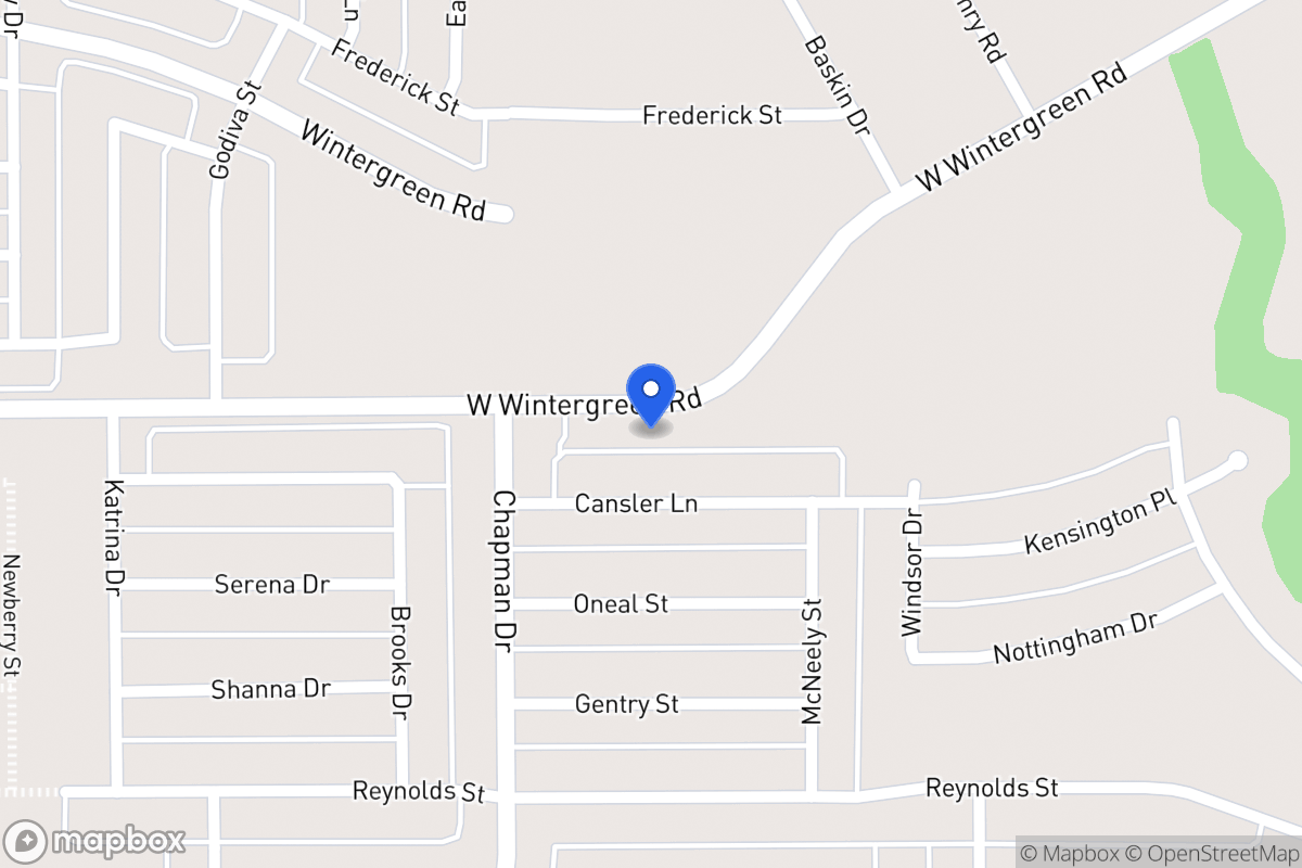 Map of 1648 W Wintergreen Rd