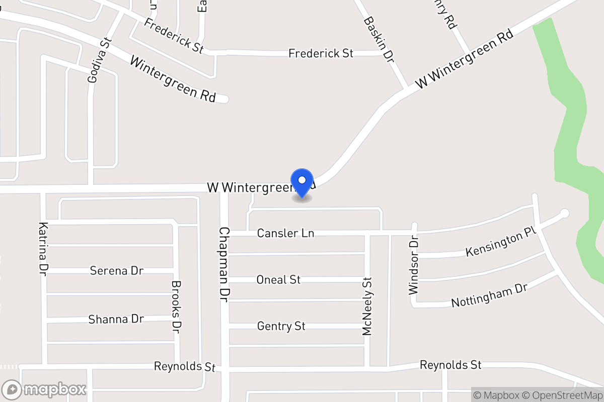 Map of 1644 W Wintergreen Rd