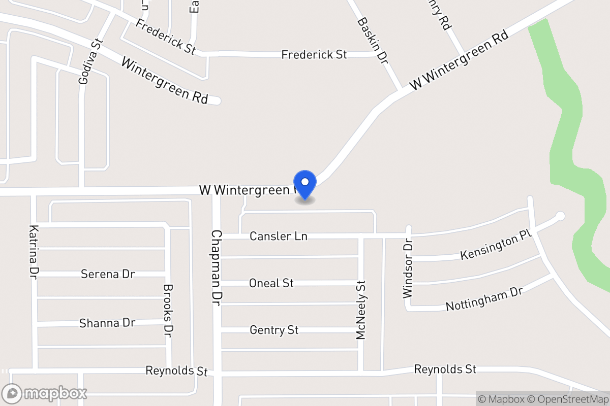 Map of 1640 W Wintergreen Rd