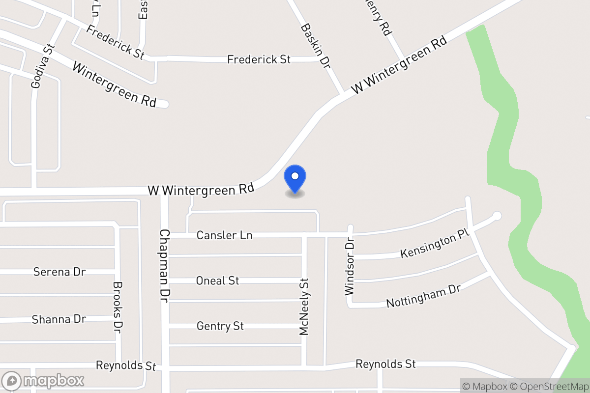 Map of 1624 W Wintergreen Rd