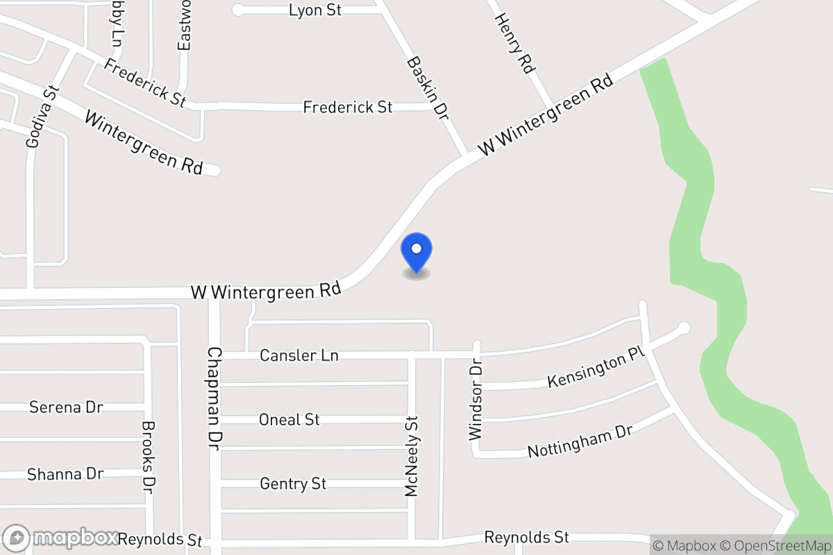 Map of 1616 W Wintergreen Rd