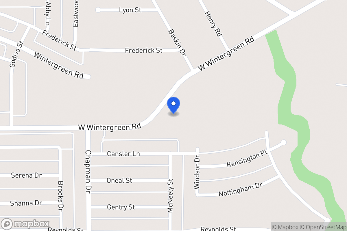 Map of 1612 W Wintergreen Rd