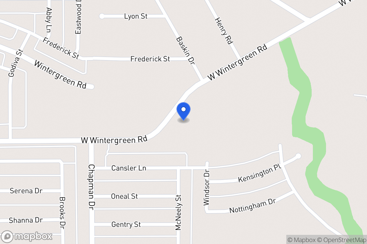 Map of 1608 W Wintergreen Rd