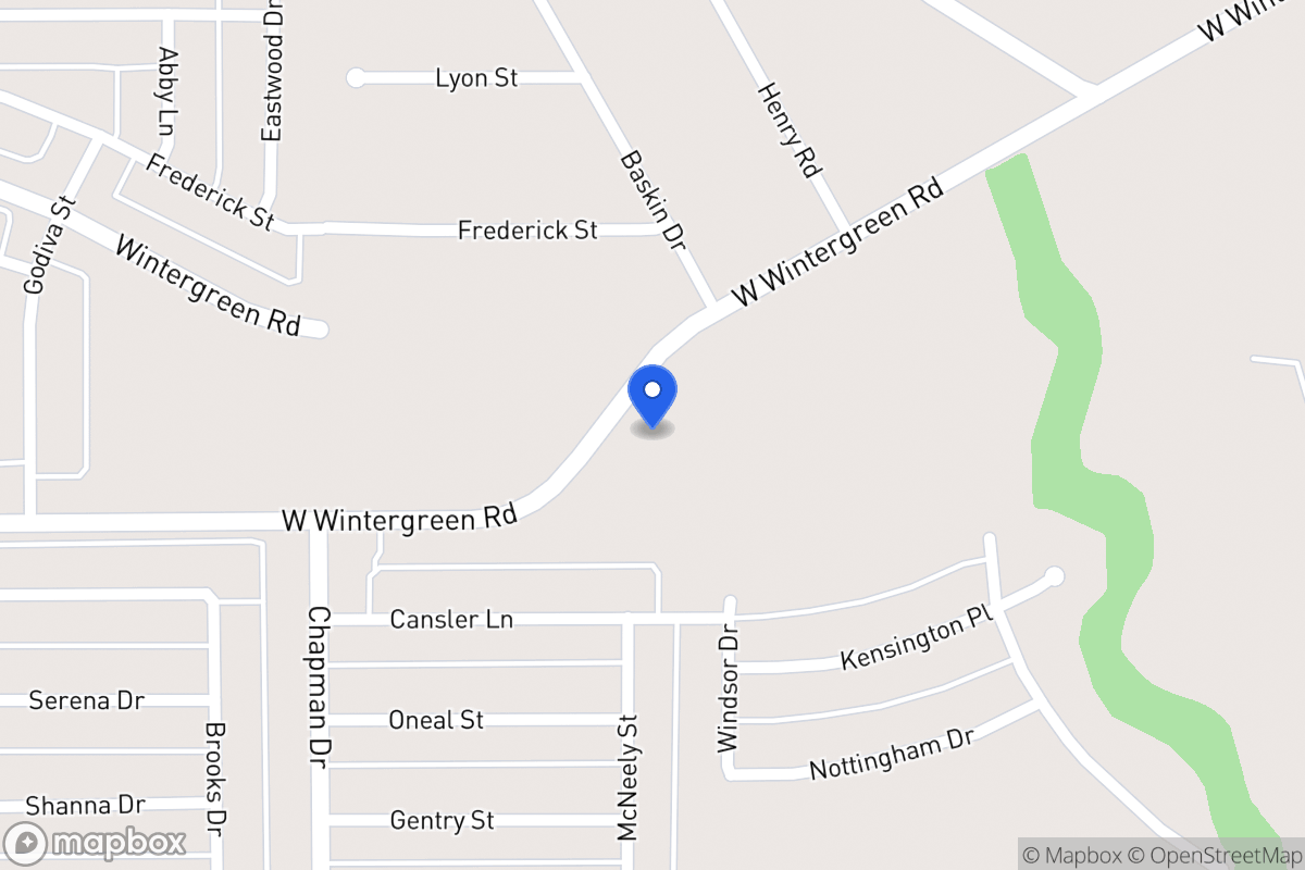 Map of 1604 W Wintergreen Rd