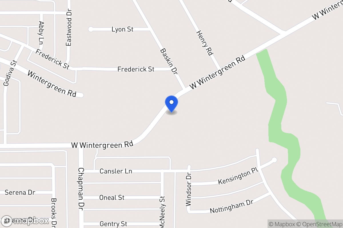 Map of 1600 W Wintergreen Rd