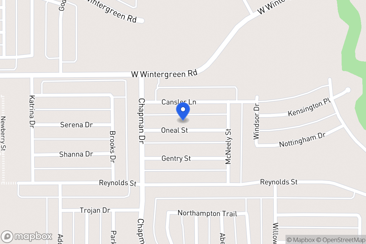 Map of 1743 Oneal St