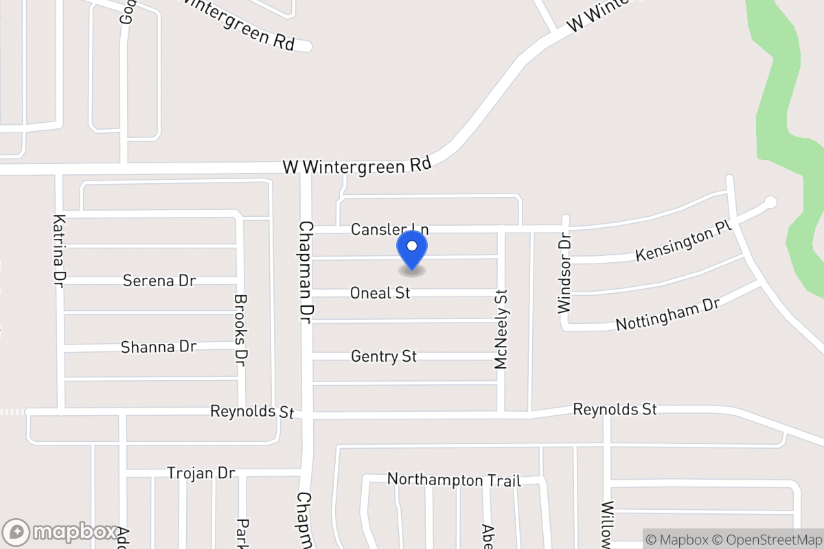 Map of 1739 Oneal St