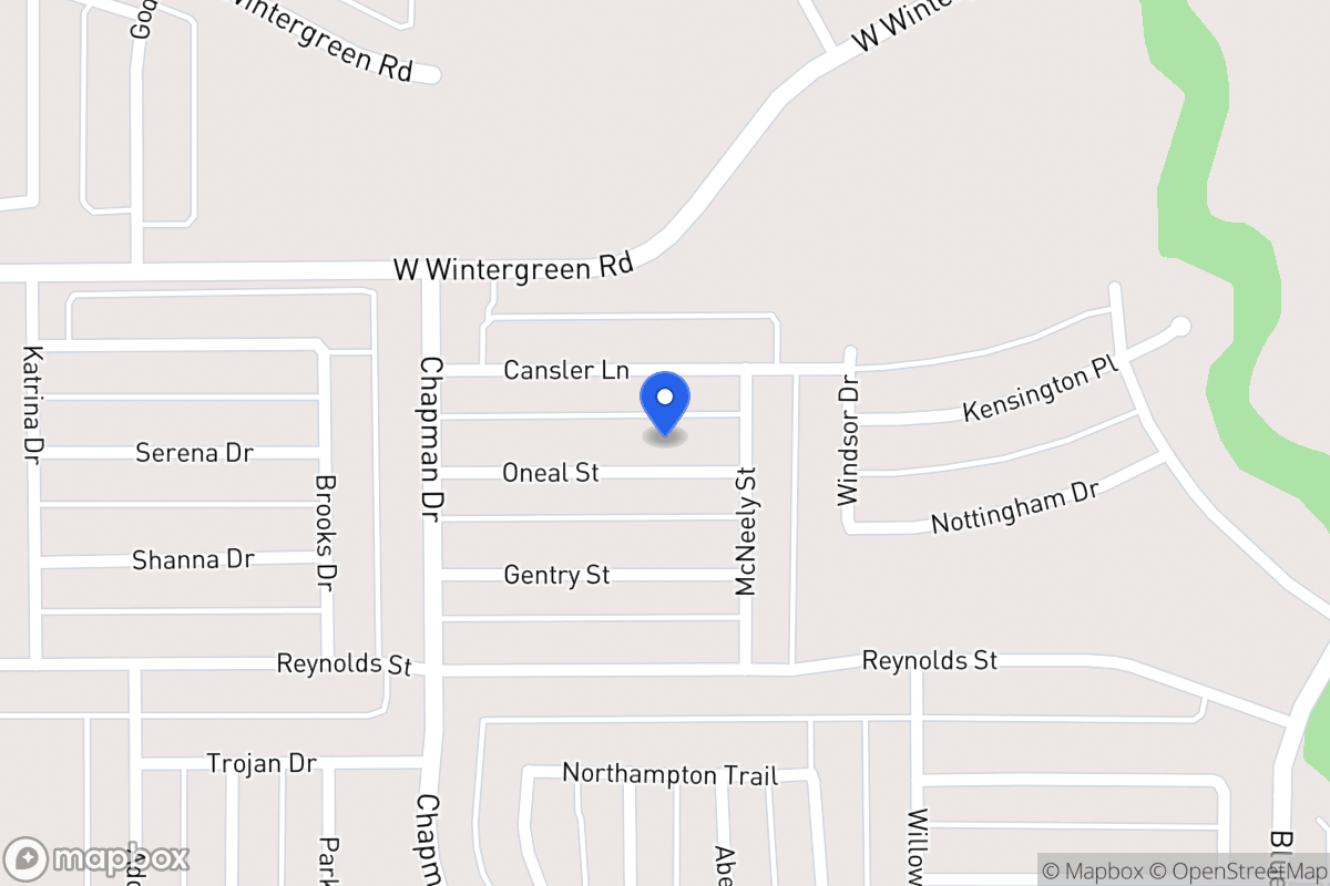 Map of 1727 Oneal St