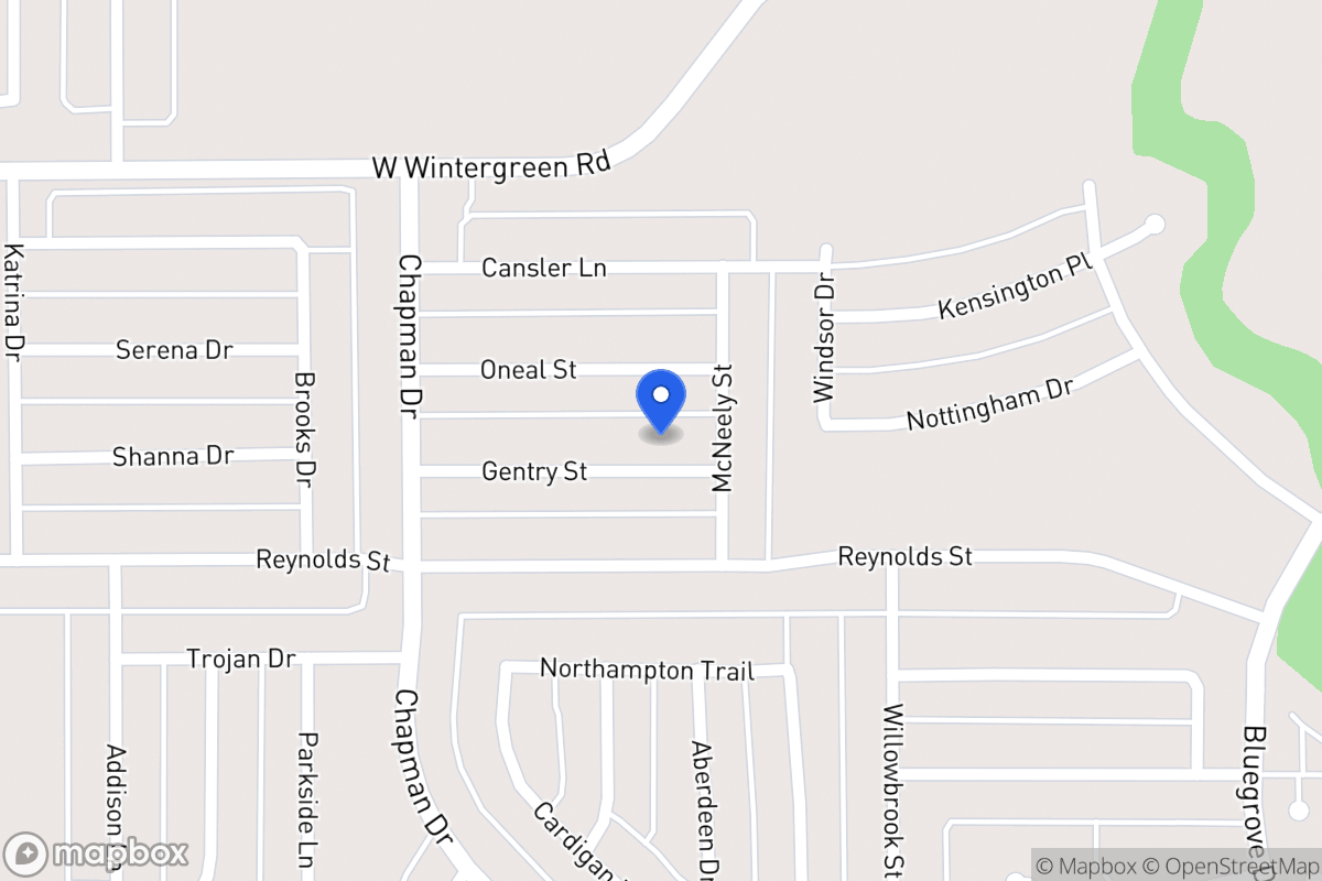 Map of 1725  Gentry St   ,Lancaster, Tx 751344126, Lancaster
