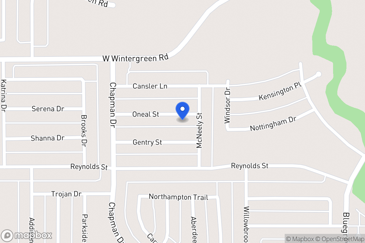 Map of 1722 Oneal St