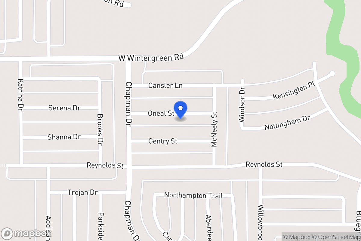 Map of 1734 Oneal St