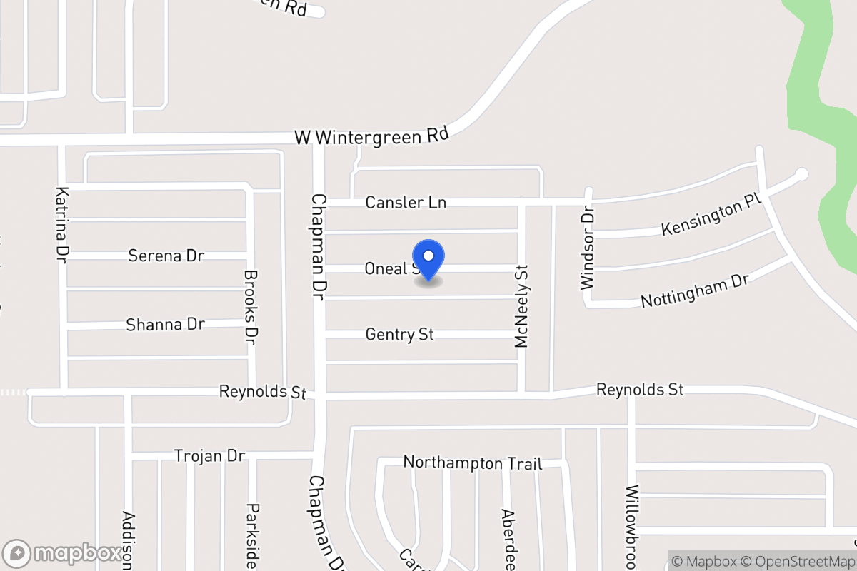 Map of 1738 Oneal St