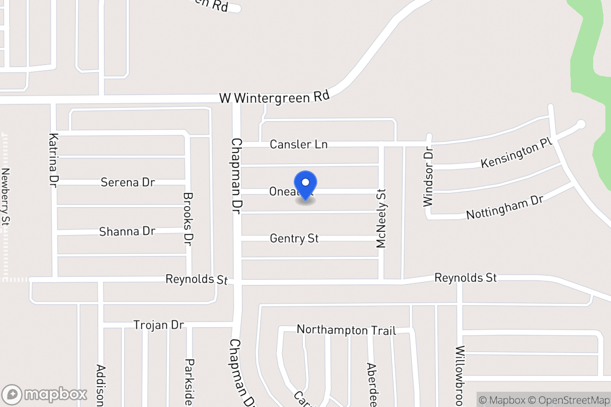 Map of 1742 Oneal St