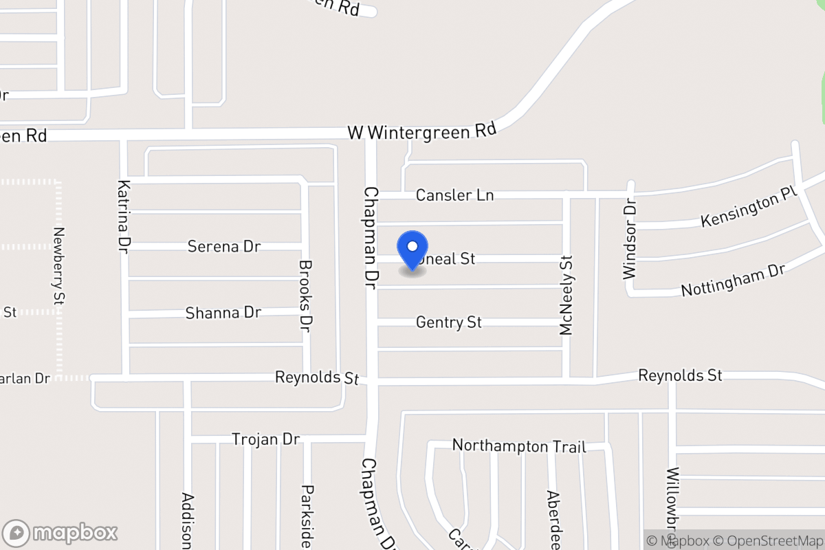 Map of 1758 Oneal St