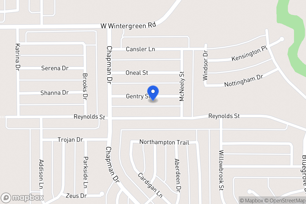 Map of 1736 Gentry St
