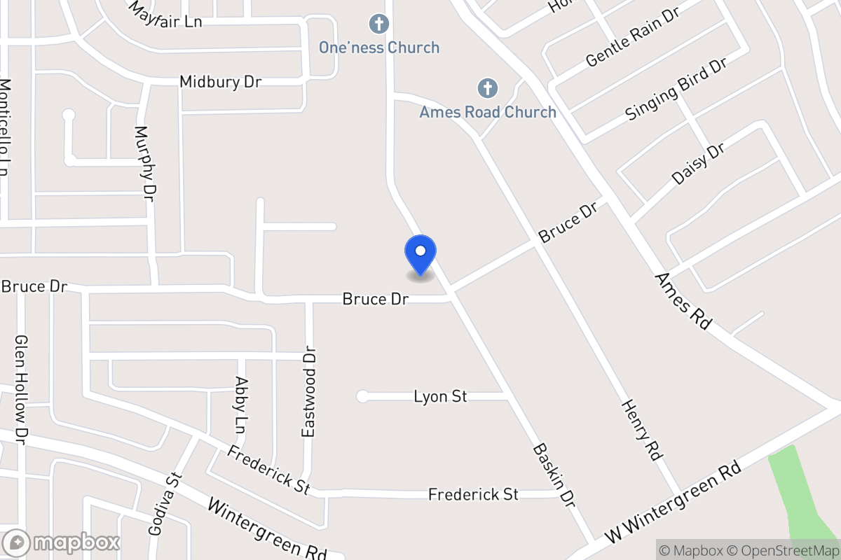 Map of 1633 Bruce Dr