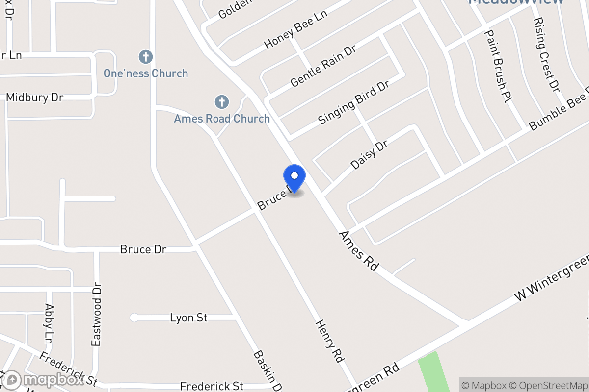 Map of 2923 Ames Rd