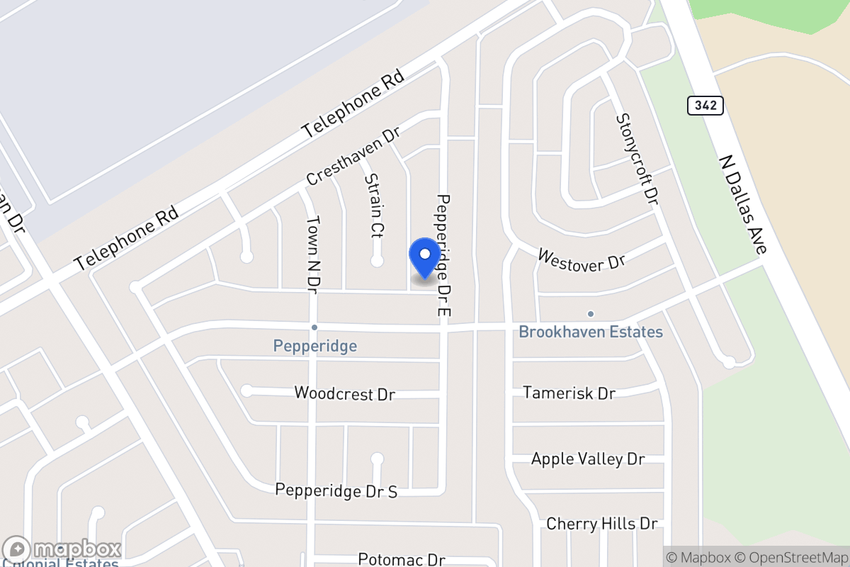 Map of 2911 Pepperidge Dr
