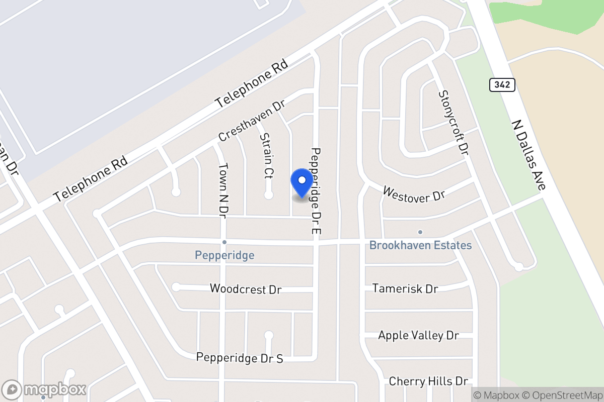 Map of 2915 Pepperidge Dr