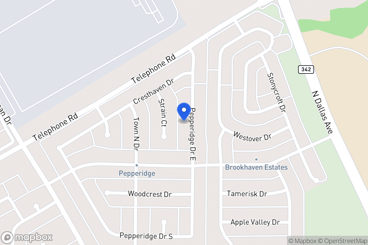 Map of 2927 Pepperidge Dr
