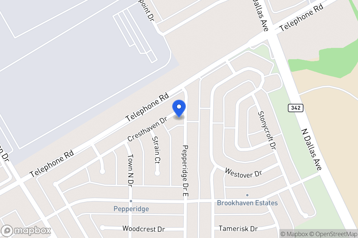 Map of 902 Cresthaven Dr