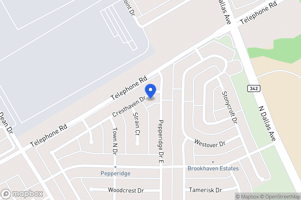 Map of 906 Cresthaven Dr