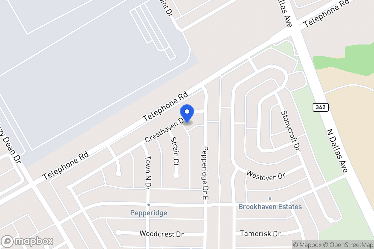 Map of 910 Cresthaven Dr