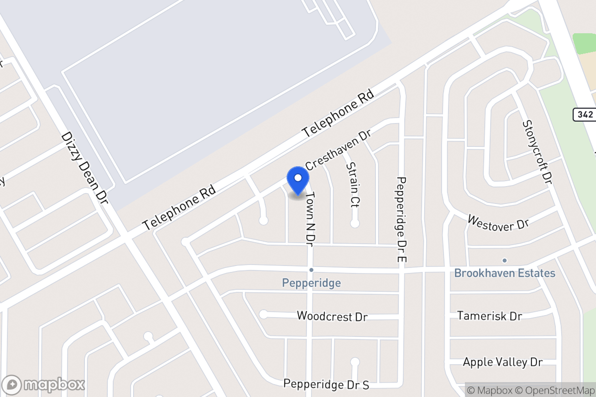 Map of 2927 Town North Dr