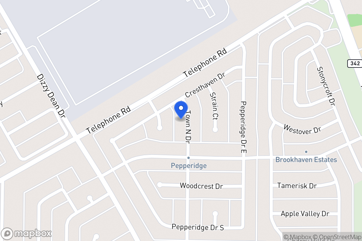 Map of 2923 Town North Dr