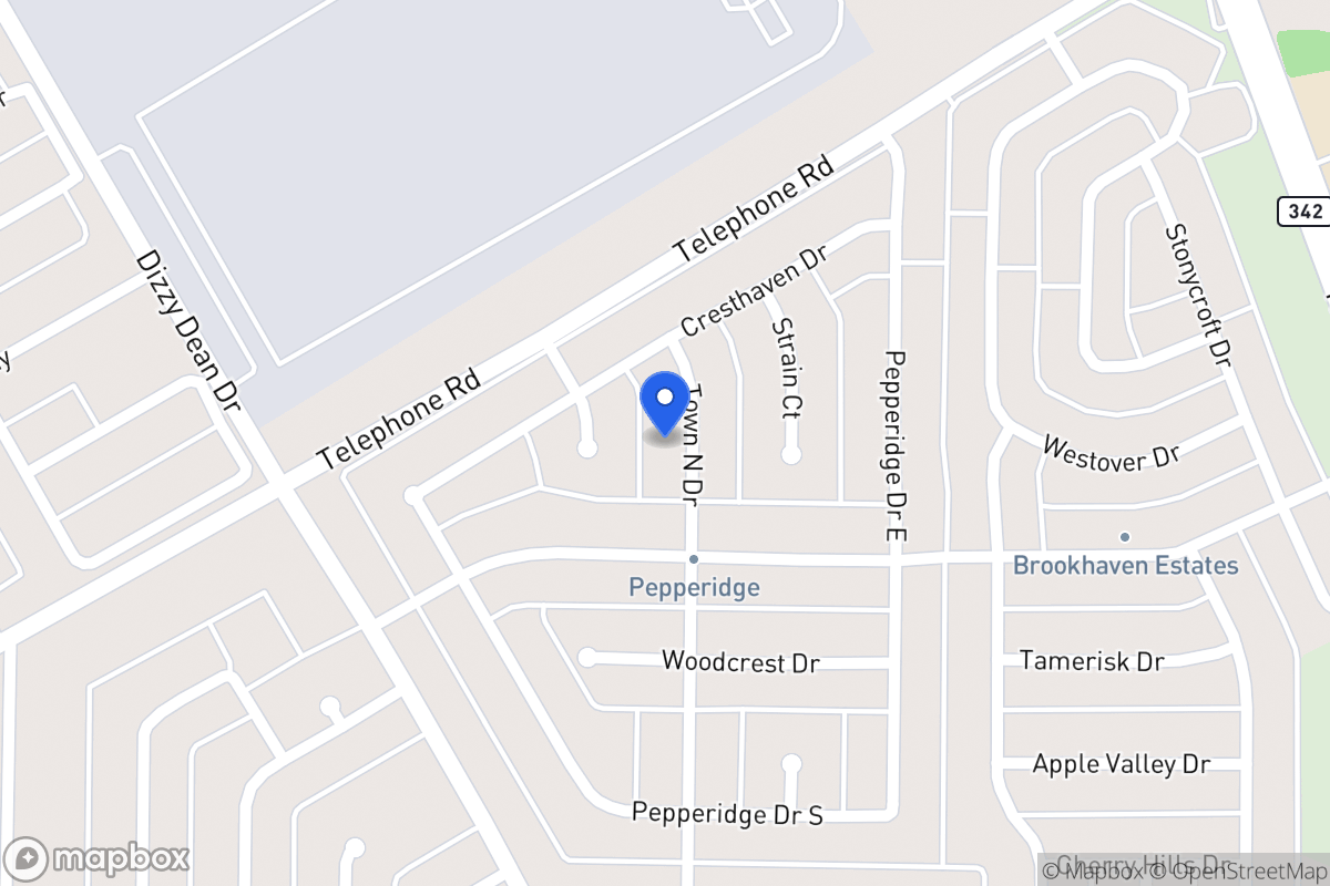 Map of 2919 Town North Ln