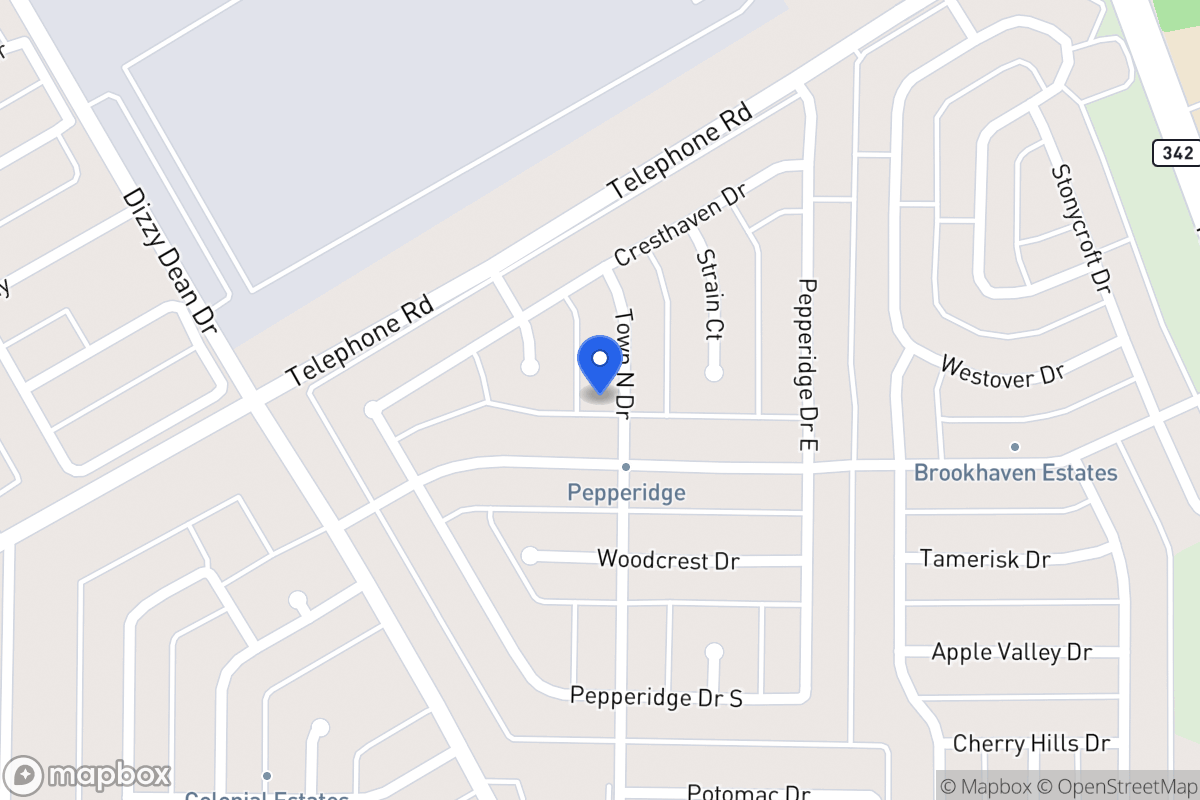 Map of 2911 Town North Dr