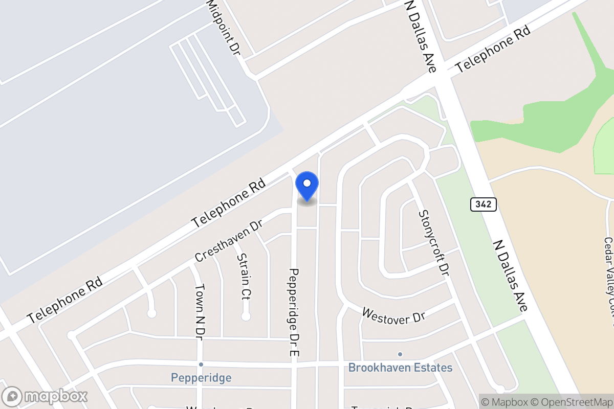 Map of 3010 E Pepperidge Dr