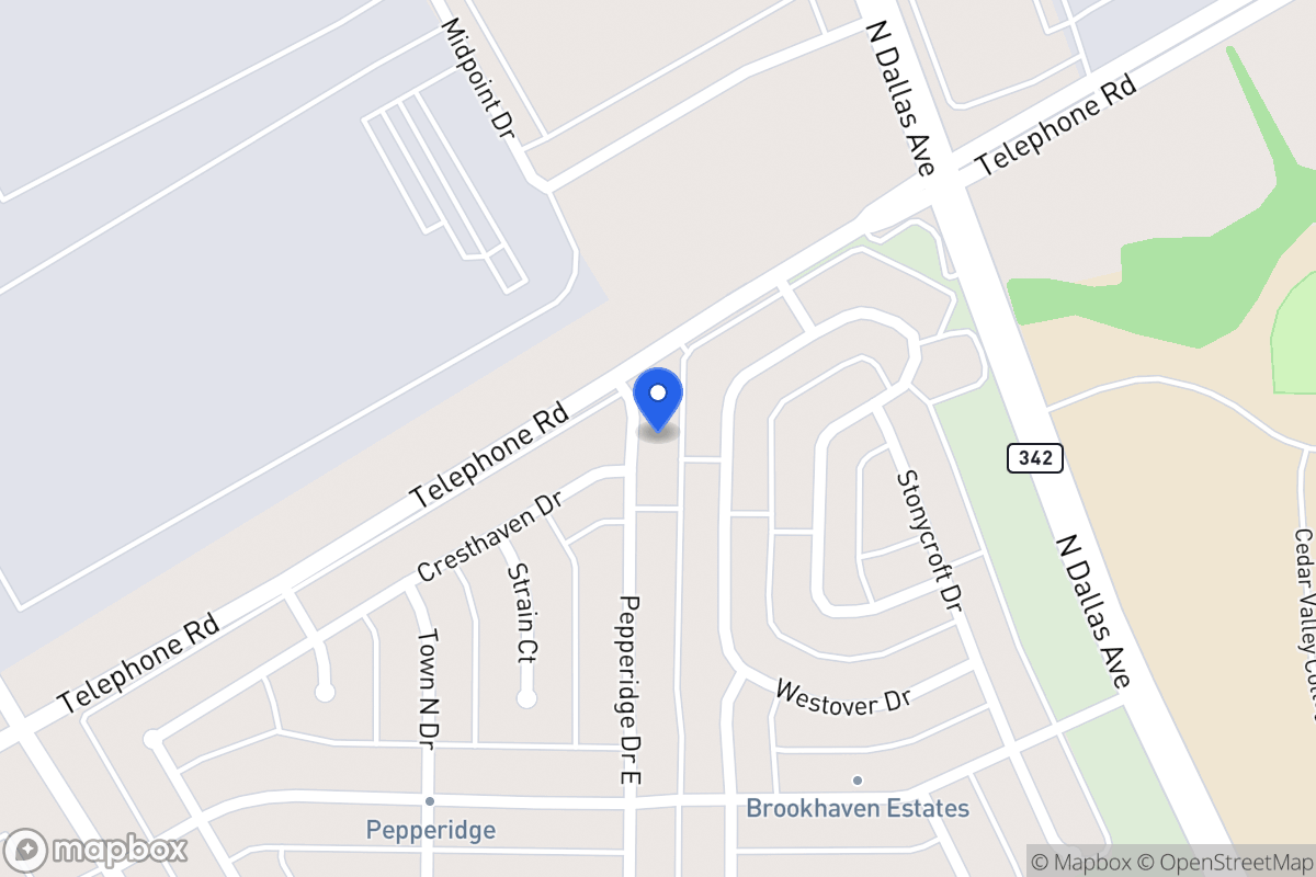 Map of 3014 E Pepperidge Dr
