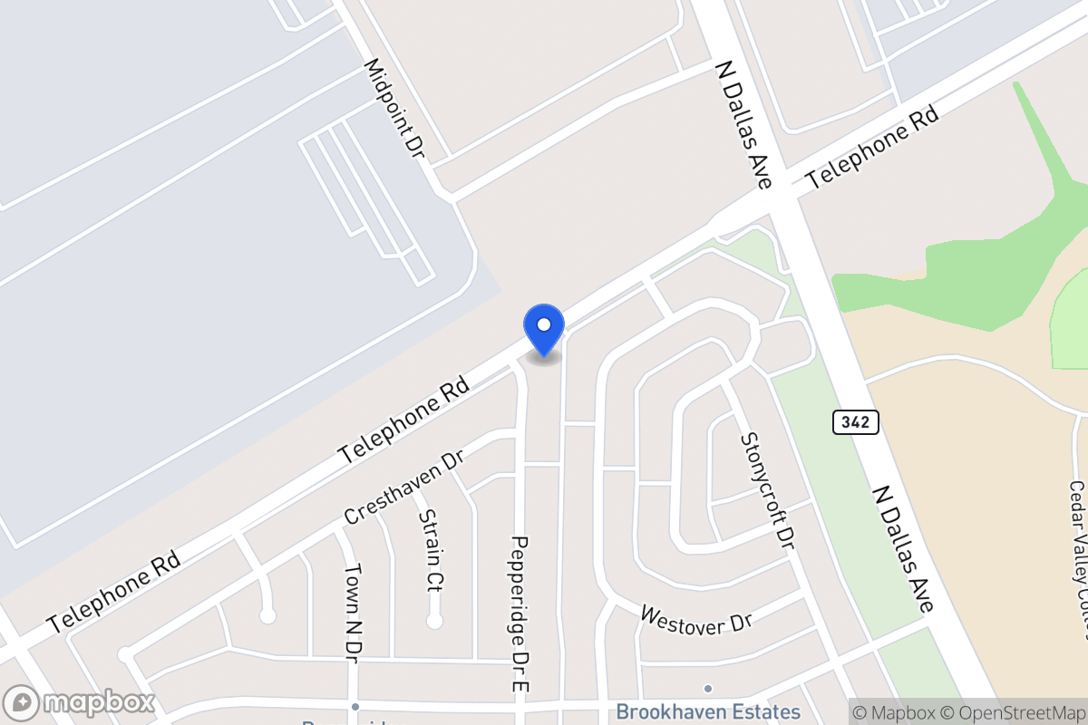 Map of 3022 E Pepperidge Dr