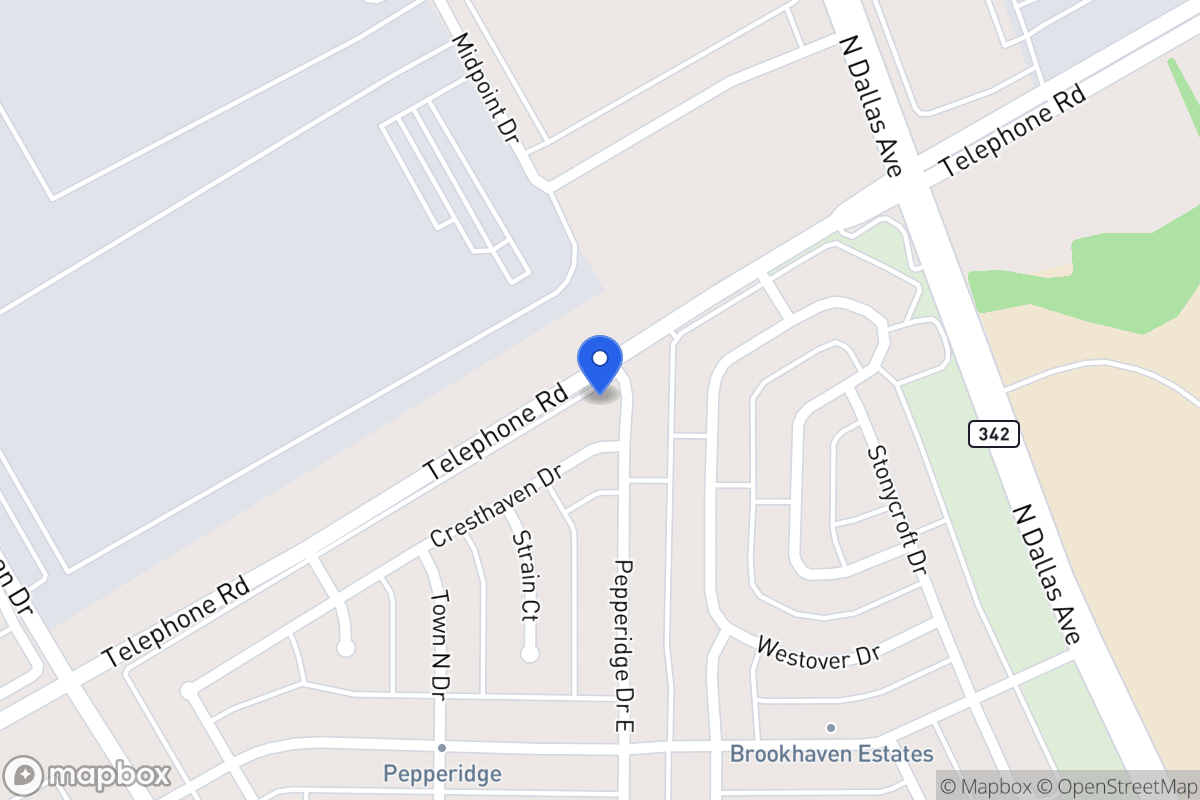 Map of 3021 E Pepperidge Dr