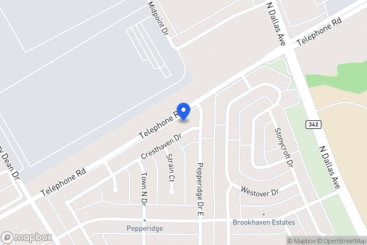 Map of 903 Cresthaven Dr