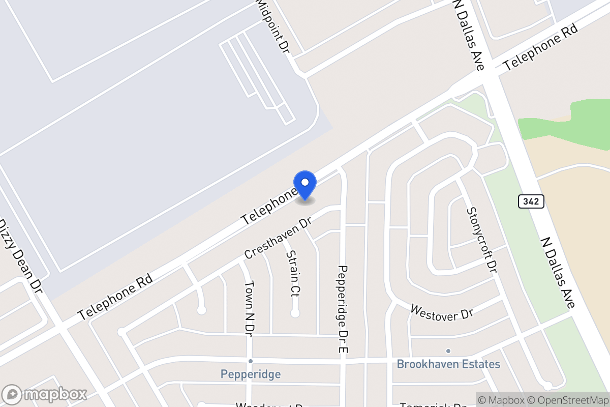 Map of 907 Cresthaven Dr