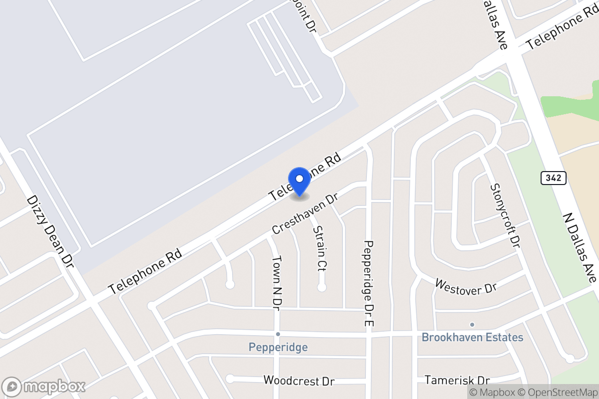 Map of 1003 Cresthaven Dr