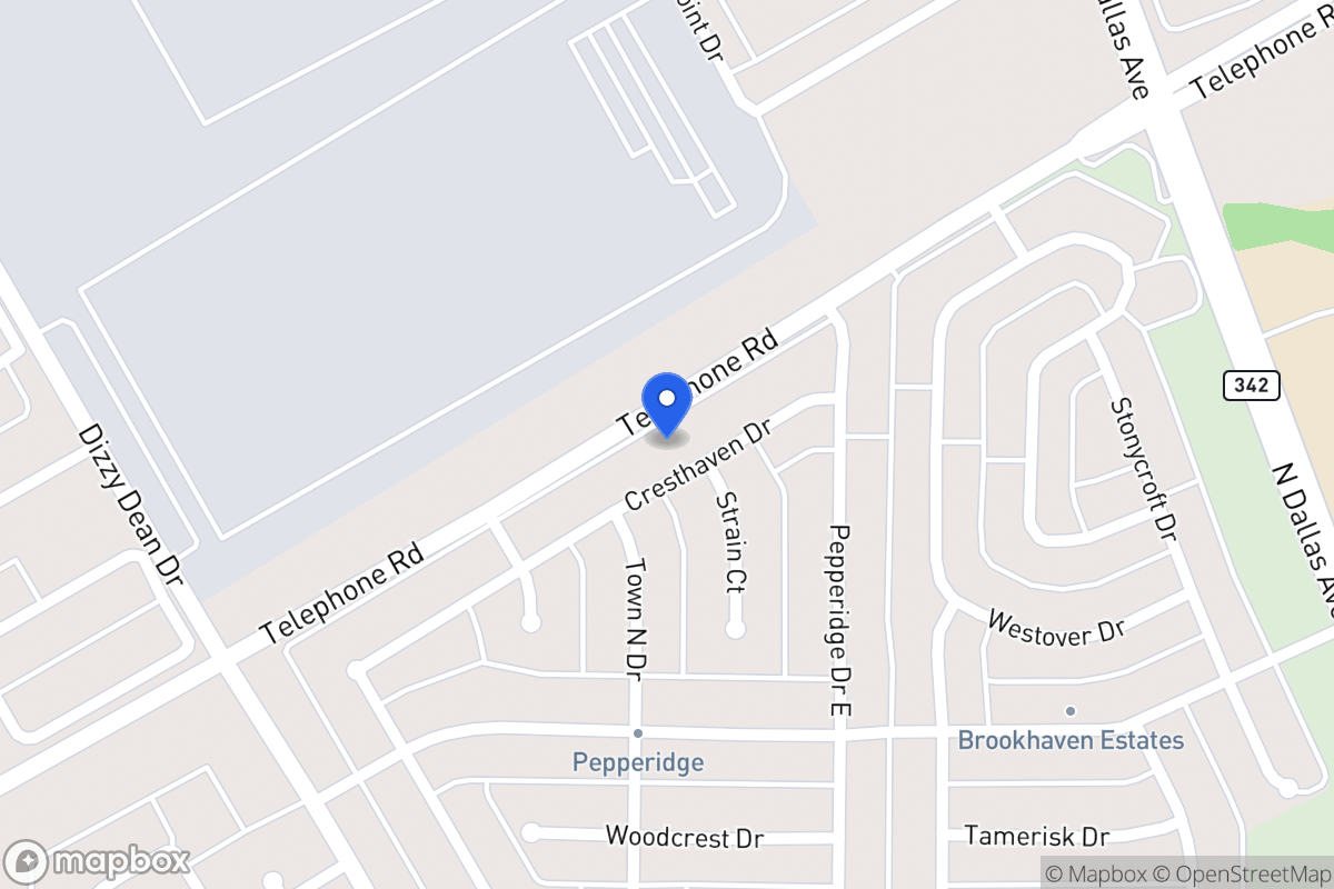 Map of 1007 Cresthaven Dr
