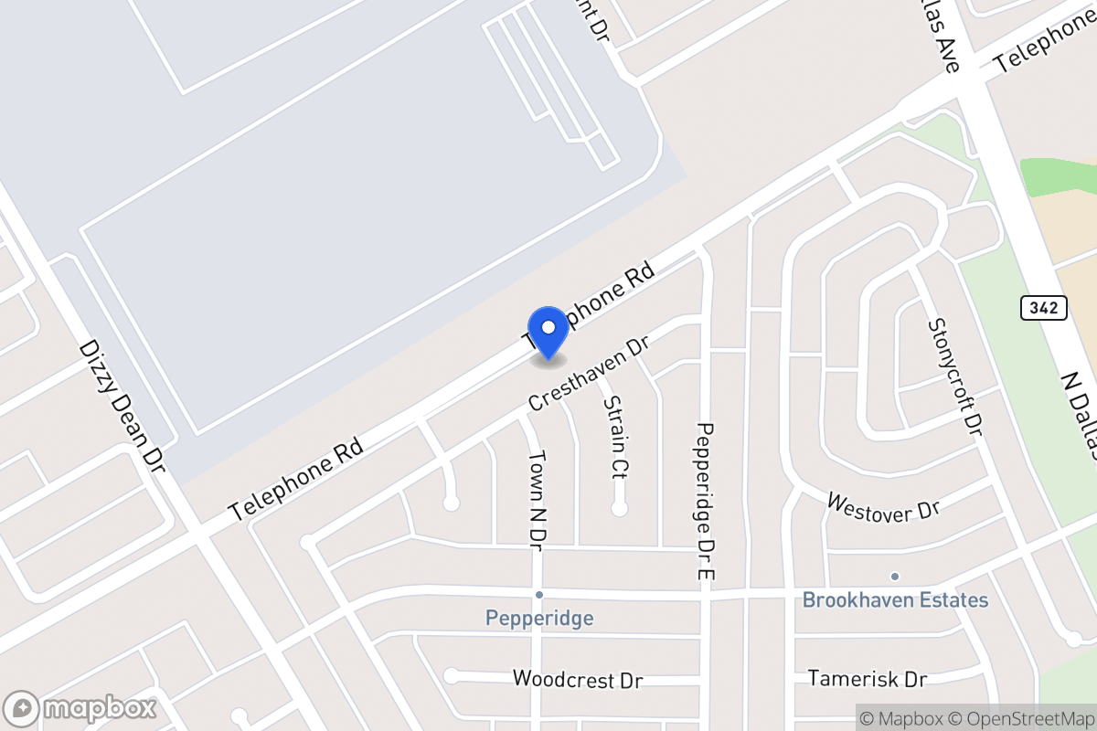 Map of 1011 Cresthaven Dr