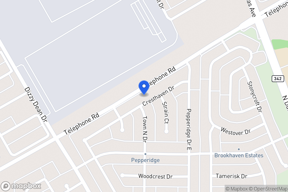 Map of 1015 Cresthaven Dr