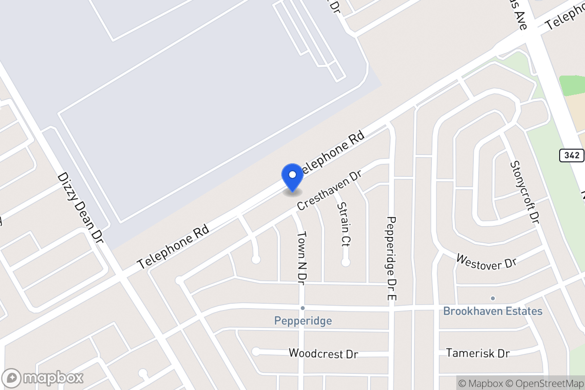 Map of 1019 Cresthaven Dr