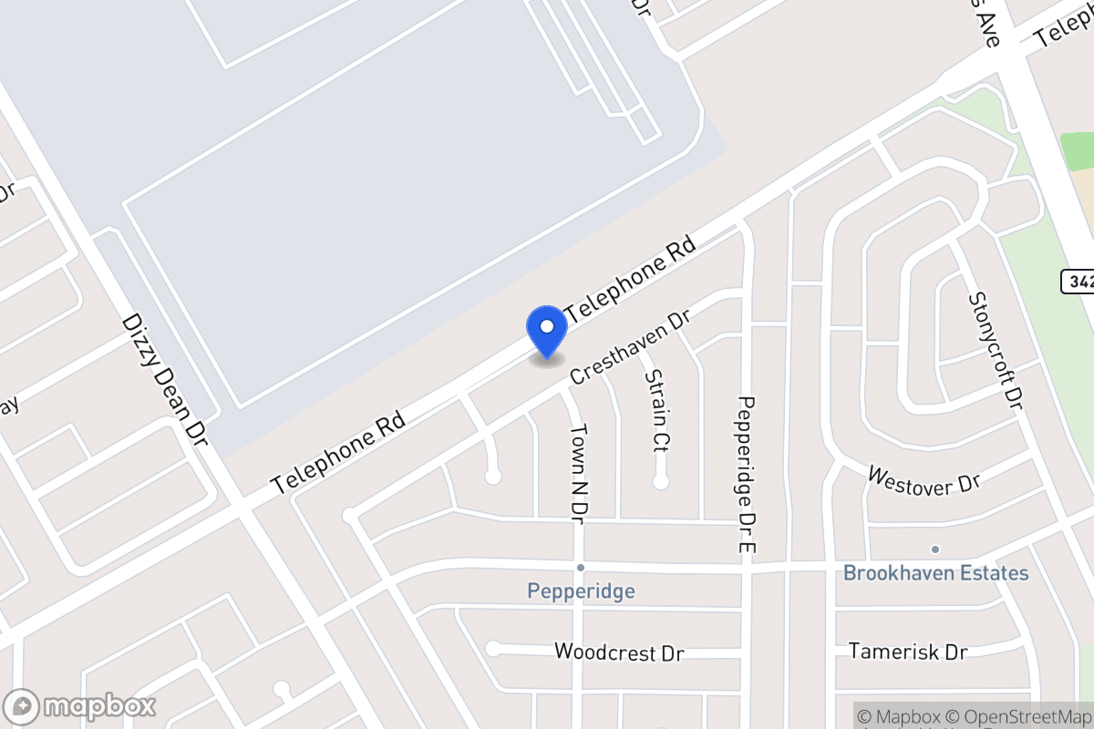 Map of 1023 Cresthaven Dr