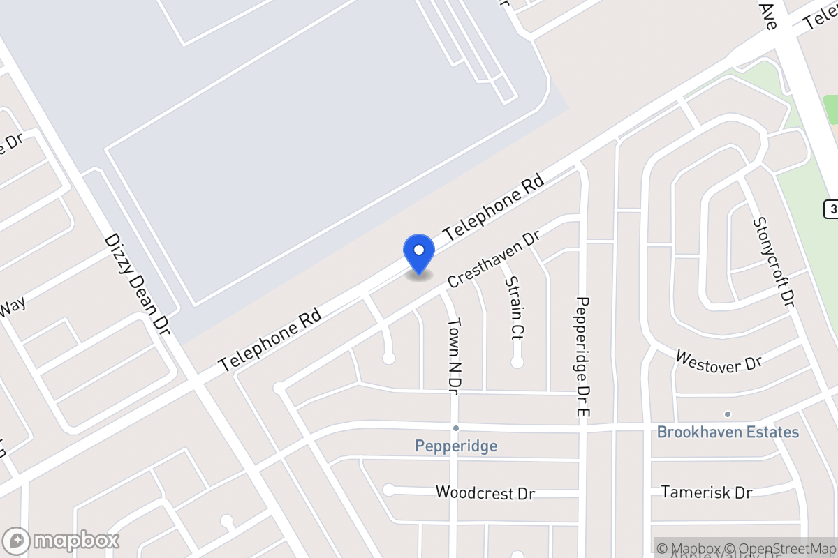 Map of 1027 Cresthaven Dr